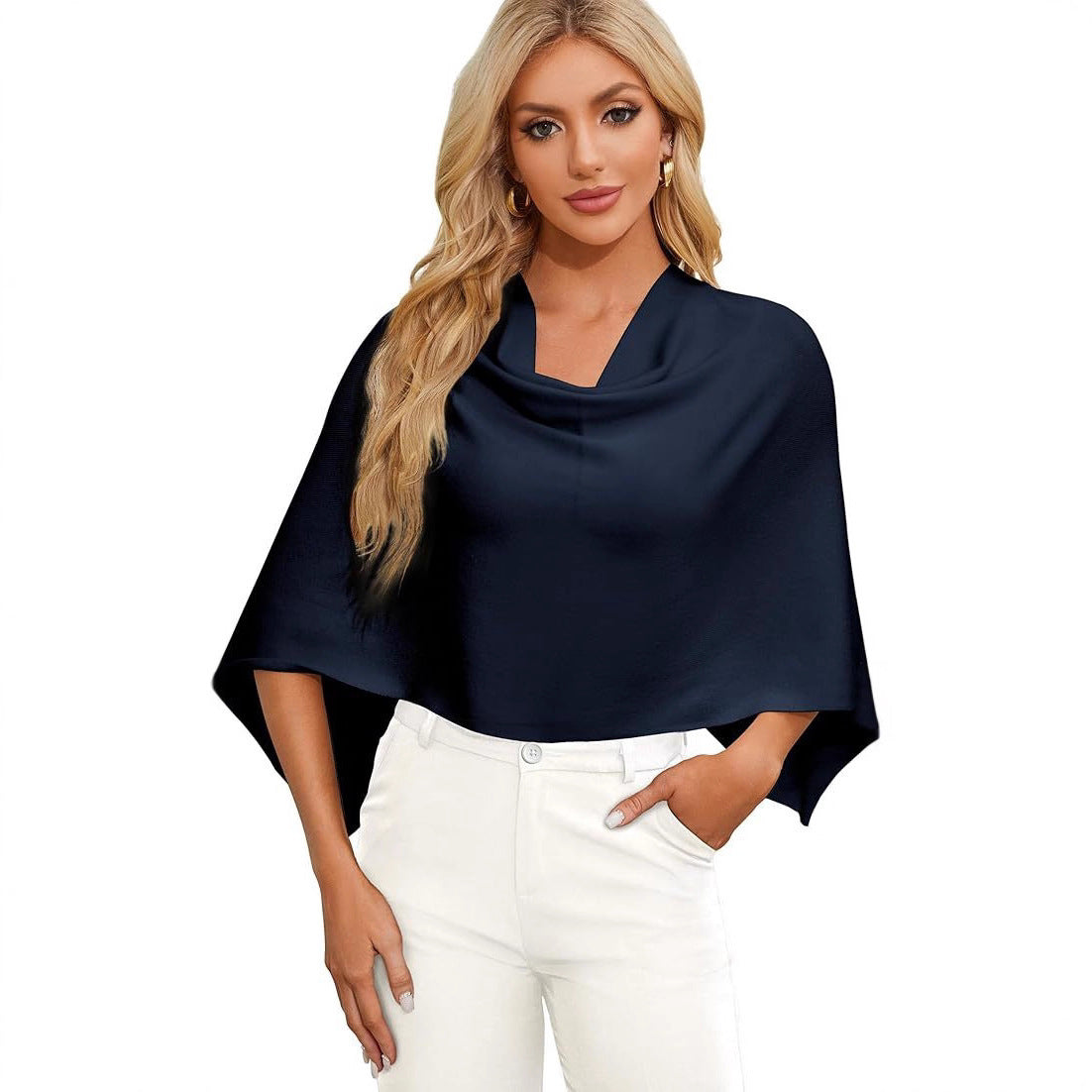 Women's Cloak Short All-match Soft Knitted Shawl Scarf Top