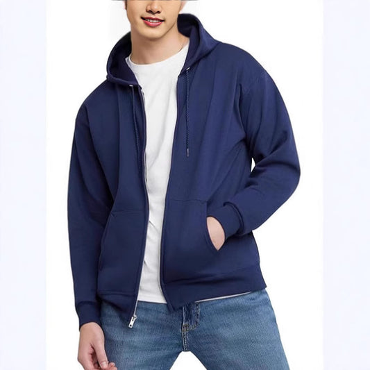 Men's American Fashion Brand Hooded Zipper Loose Pullover Top Sweatshirt Jacket