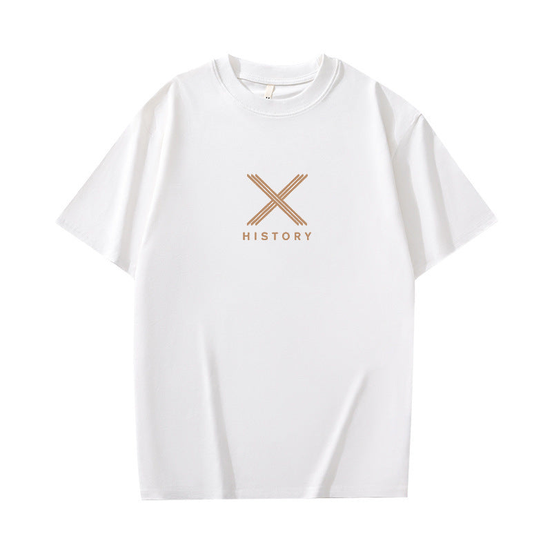 Cotton Loose Heavy Fashion Short Sleeve
