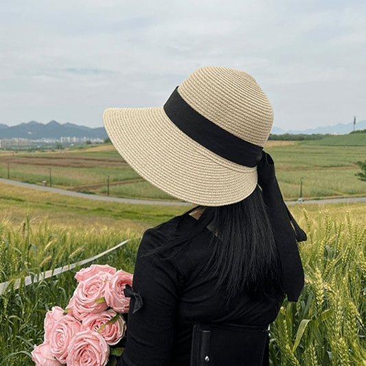 Sun Hat Women's Summer French Elegant Bow