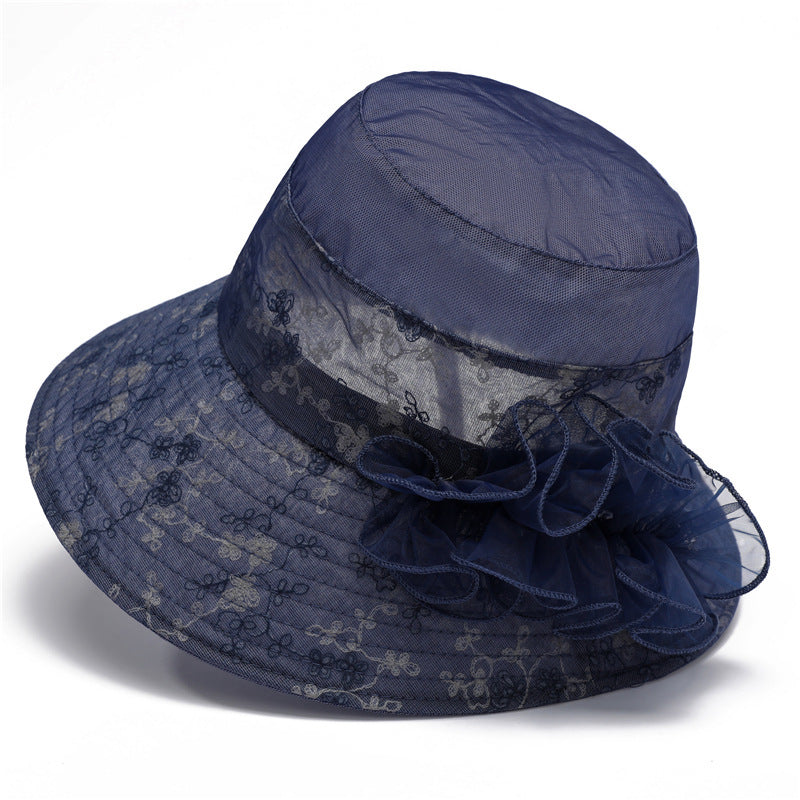 Hat Female Summer Ice Silk Sun Hat Middle-aged Mother Sun Protection