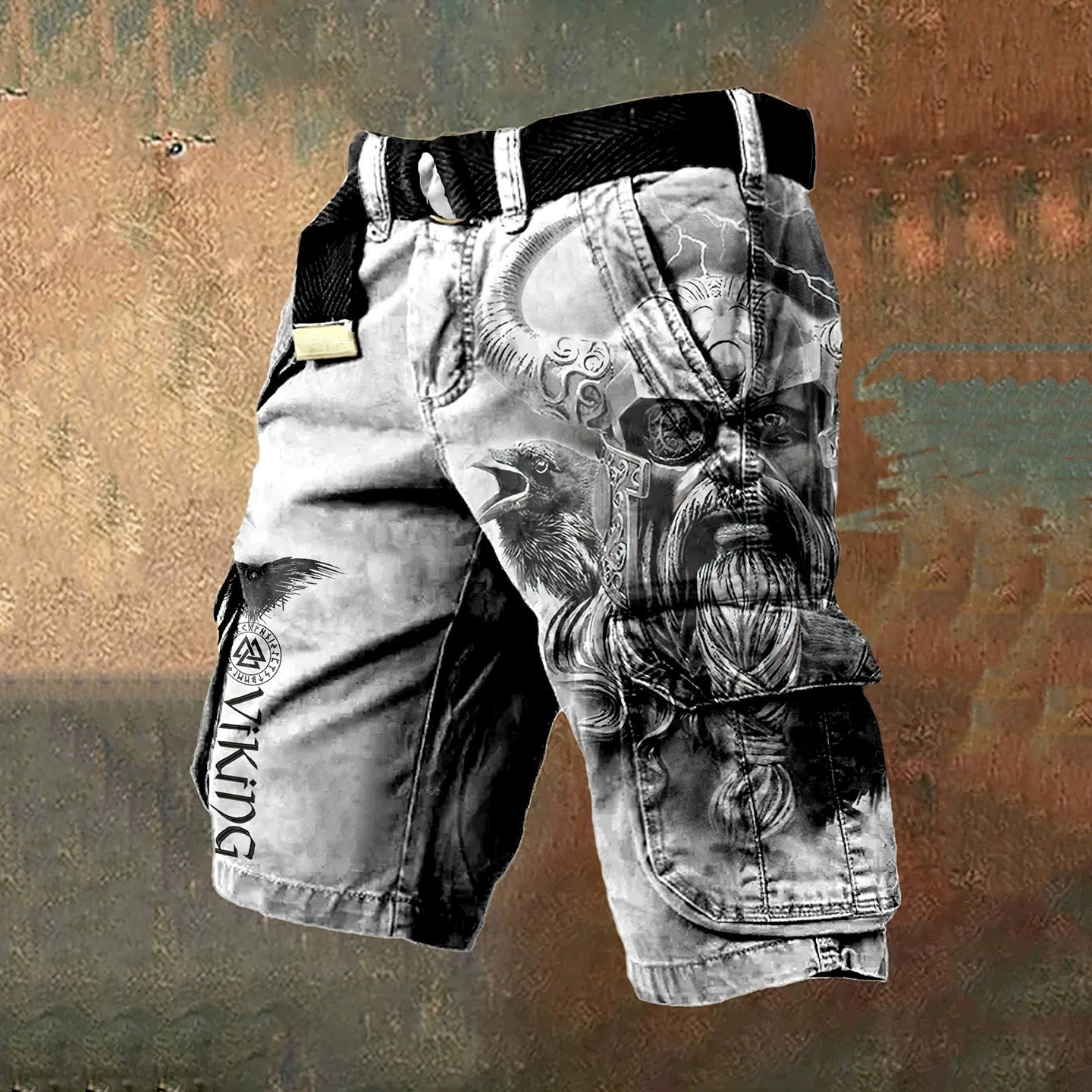 Pantaloncini Uomo con Stampa 3D Digitale – Shorts Estivi in Poliestere con Zip, Moda Streetwear