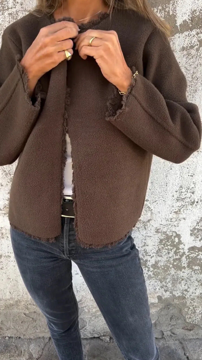 Fashion Casual Crew Neck Top Long Sleeve Women's Clothing