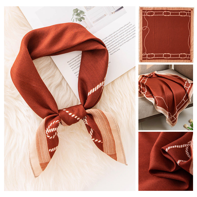 70cm Emulation Silk Scarf Fashion Scarf