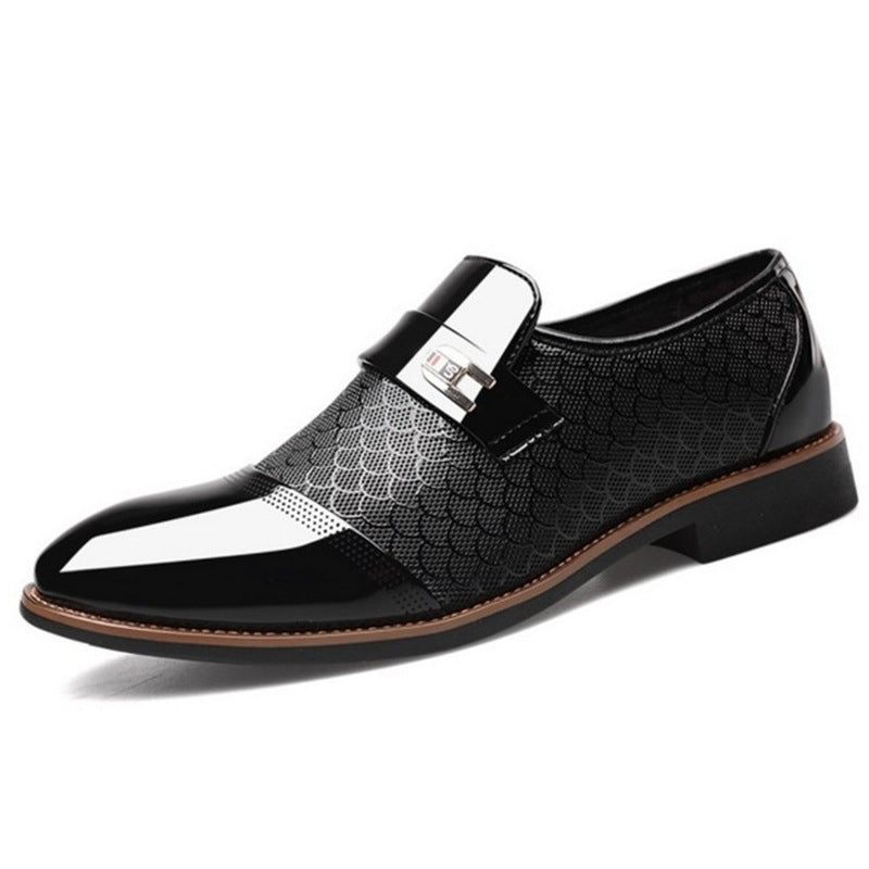 Scarpe in pelle Pu goffrata da uomo Men's Casual