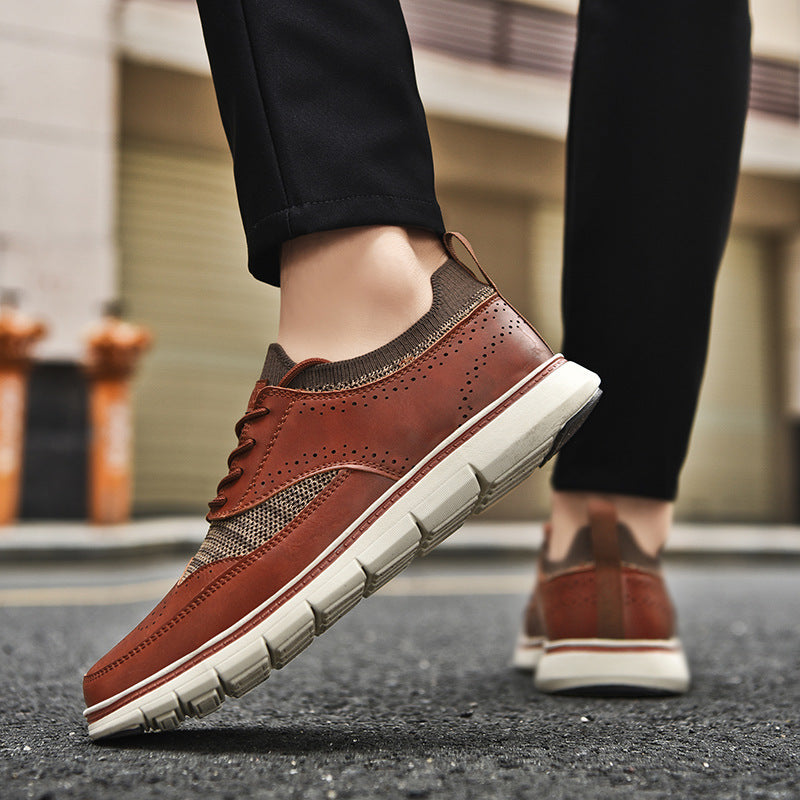 Scarpe Uomo Casual in Stile Britannico – Pelle Sintetica Elegante e Resistenti