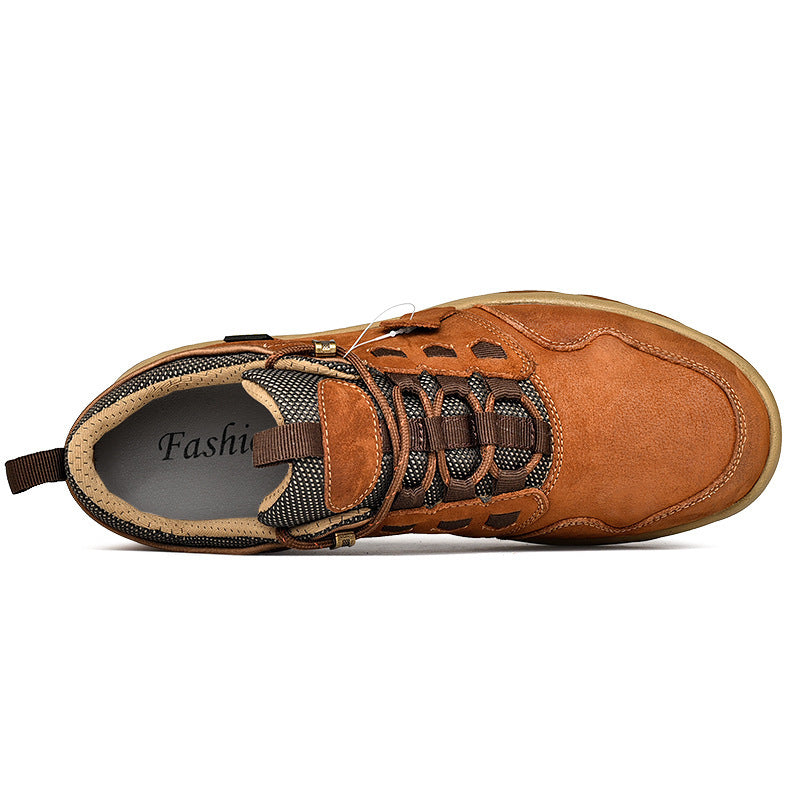 Casual Leather Shoes Travel Wear-resistant Hiking Shoes