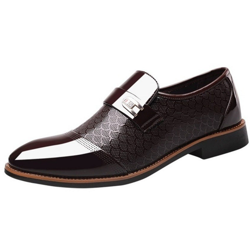 Scarpe in pelle Pu goffrata da uomo Men's Casual