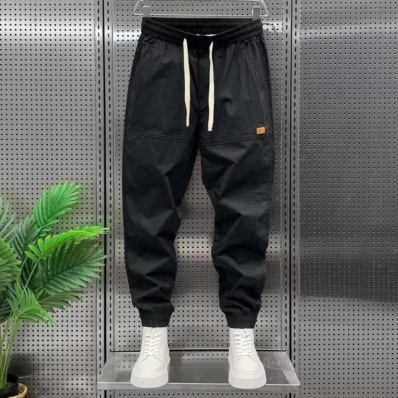 Japanese-style Retro Spring And Autumn Workwear Ankle Length Jogger Pants