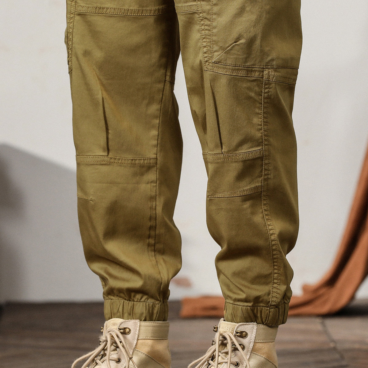 Men's New American Retro Overalls Hong Kong Style Trendy Brand Leisure Tappered Harem Pants