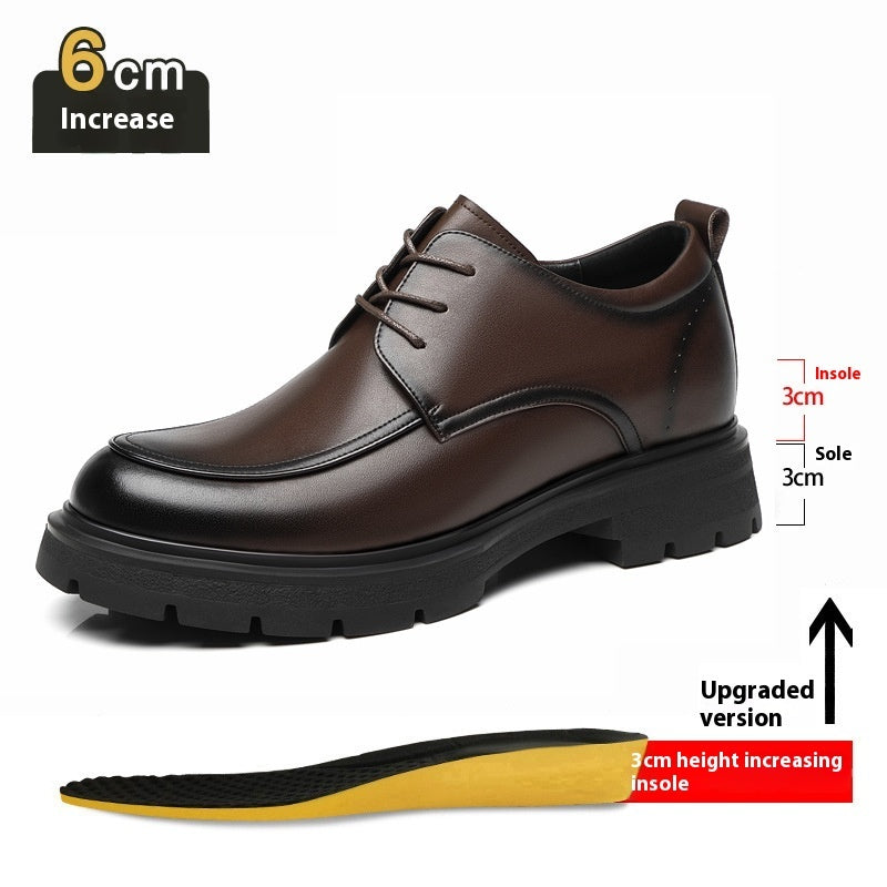 Scarpe Uomo Business con Rialzo Interno – Pelle Vera, Eleganti e Traspiranti