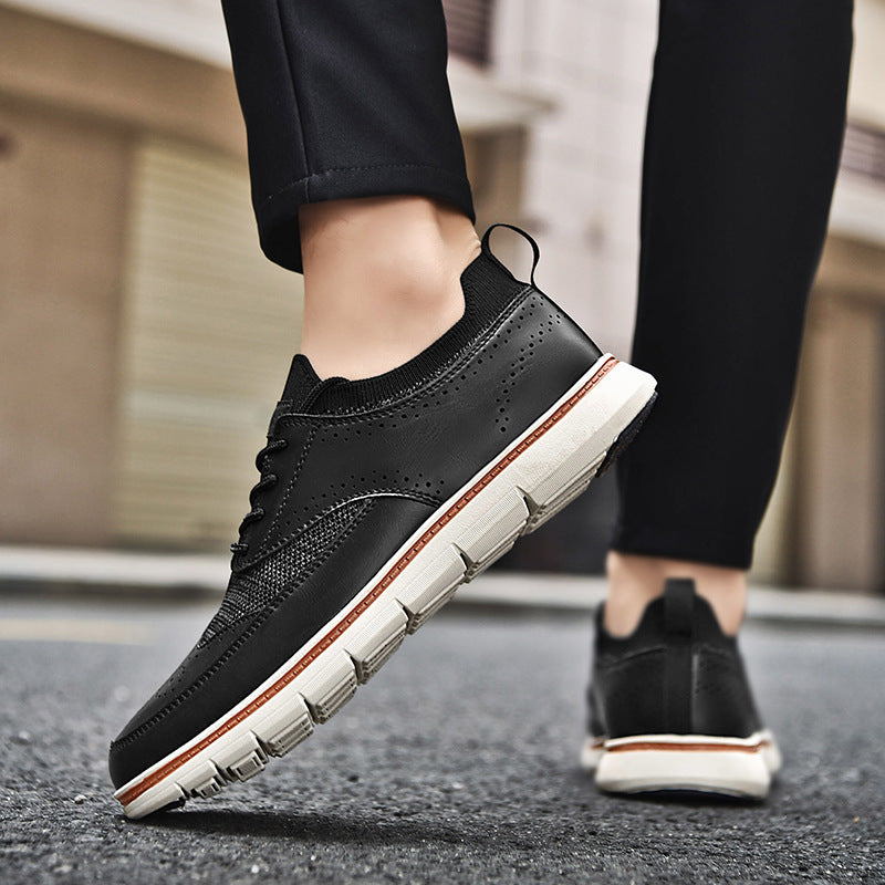 Scarpe Uomo Casual in Stile Britannico – Pelle Sintetica Elegante e Resistenti
