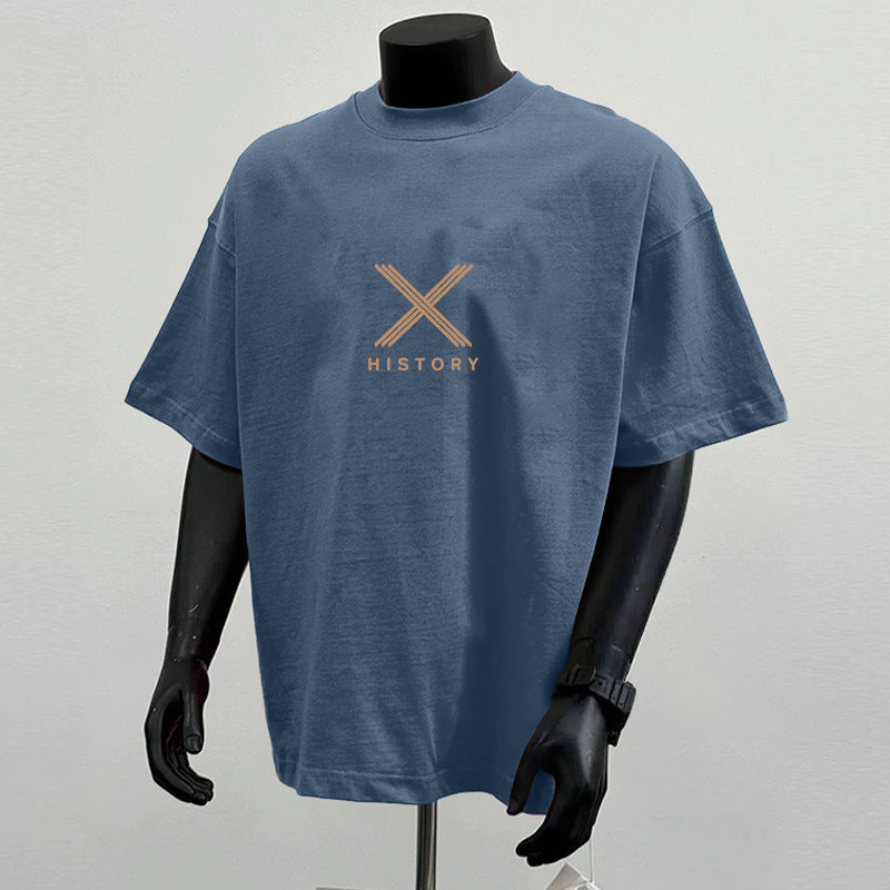 Cotton Loose Heavy Fashion Short Sleeve