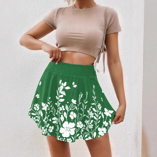 Women's Floral Print Loose Short Culottes