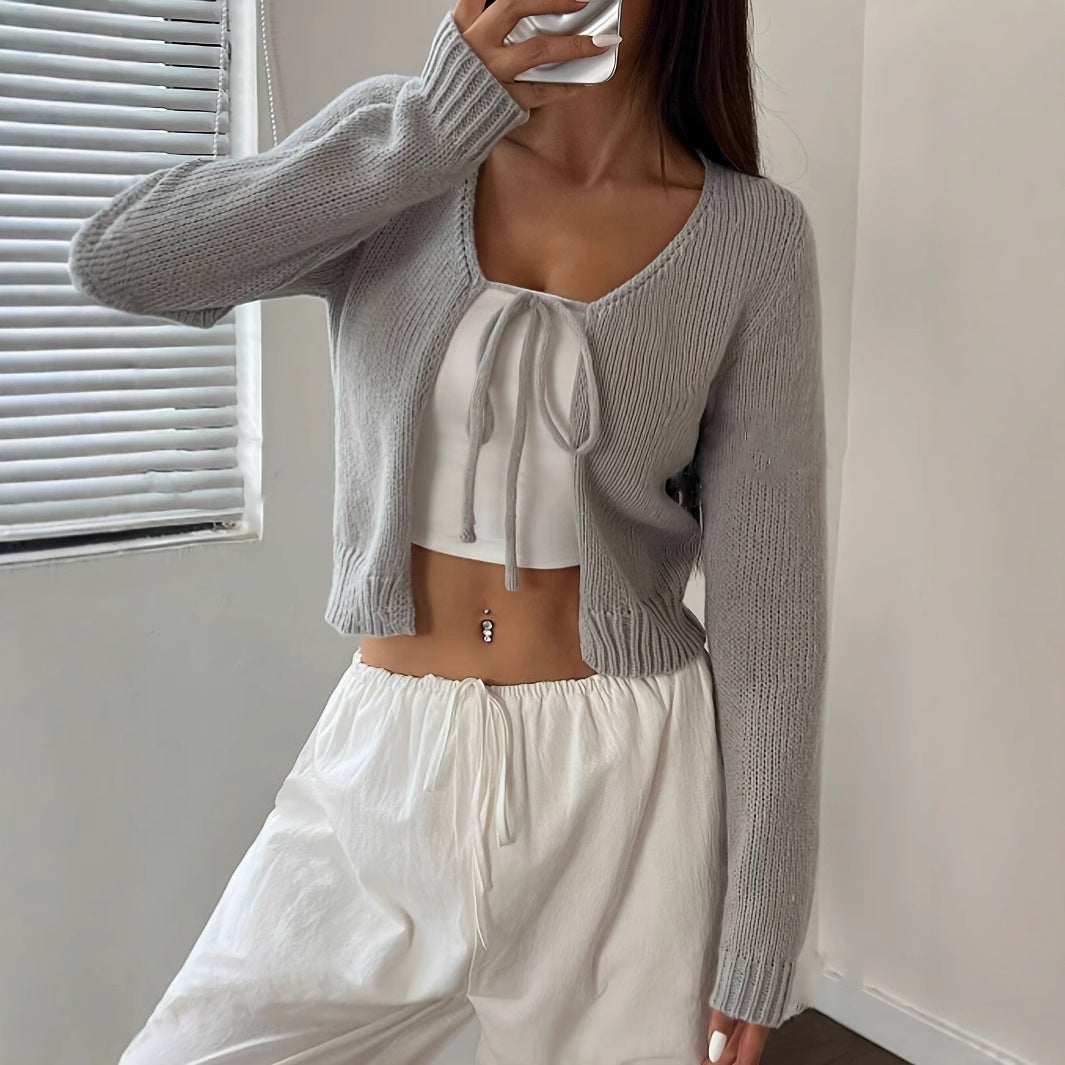 Female Retro Gentle Style Simple Knitwear