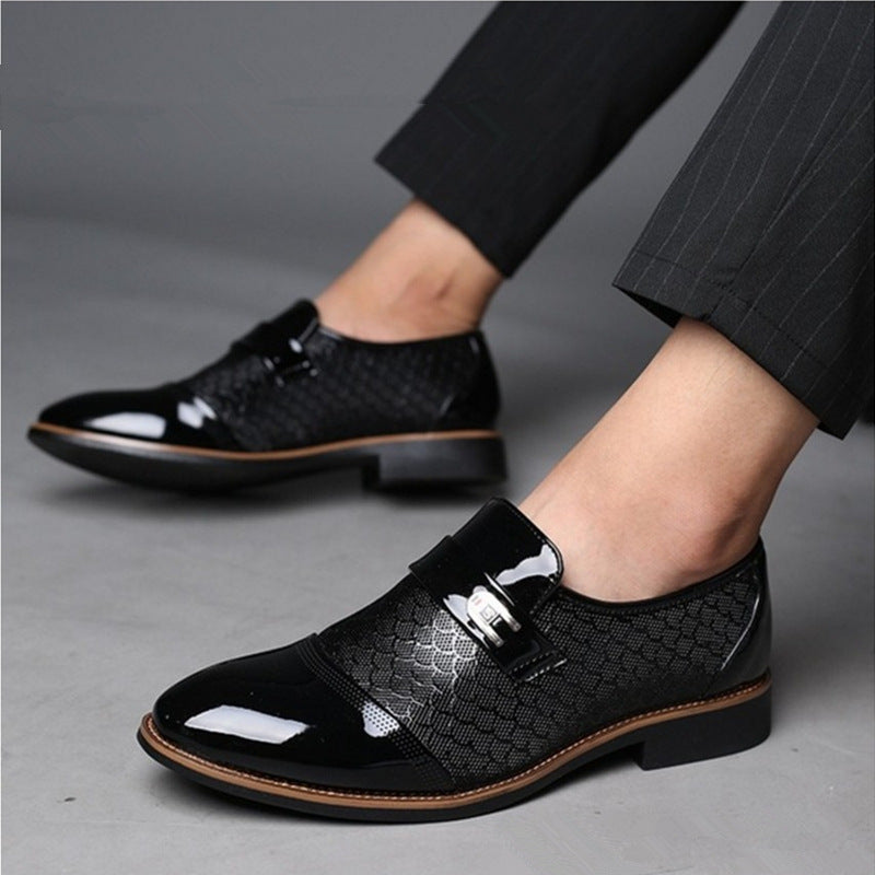 Scarpe in pelle Pu goffrata da uomo Men's Casual