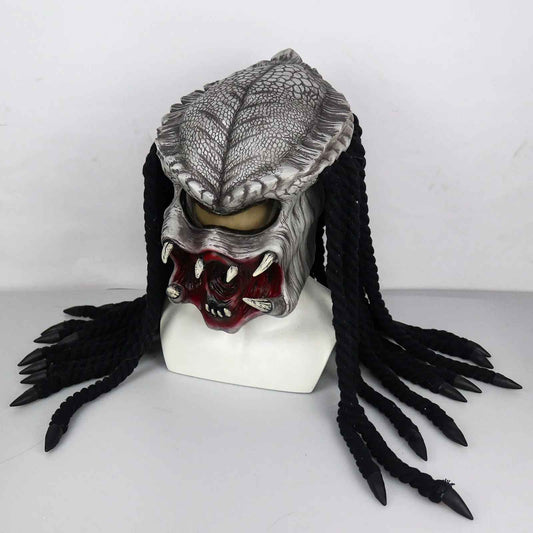 👽 Maschera 3D Predator / Alien in Lattice – Copricapo Horror per Cosplay & Halloween