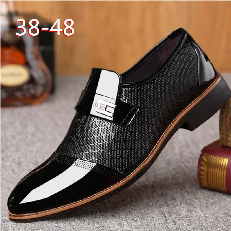 Scarpe in pelle Pu goffrata da uomo Men's Casual