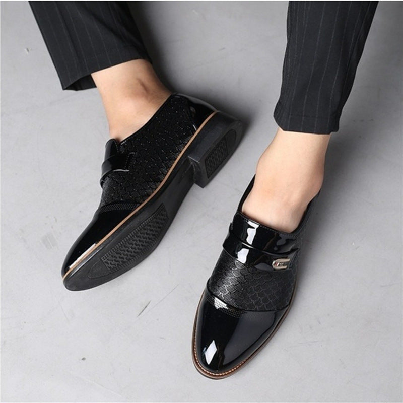 Scarpe in pelle Pu goffrata da uomo Men's Casual