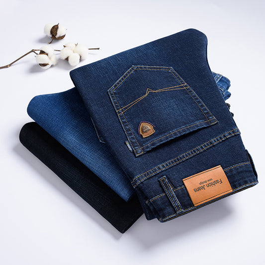 Men's Fashion Personality Spring Jeans Loose Straight