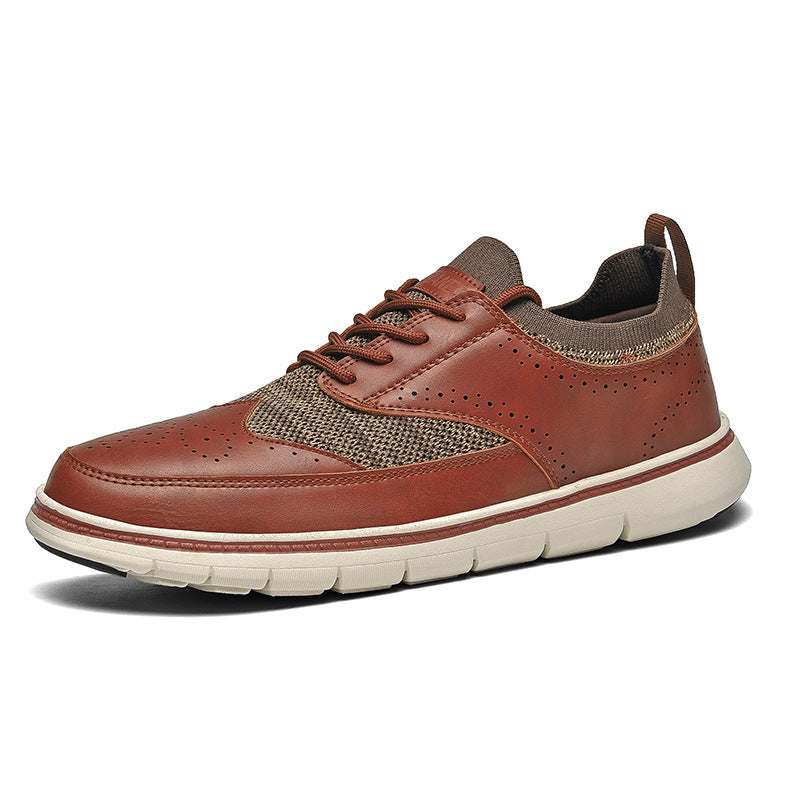 Scarpe Uomo Casual in Stile Britannico – Pelle Sintetica Elegante e Resistenti