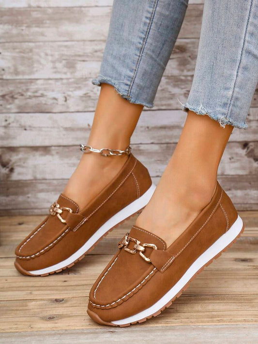 👞 Mocassini donna platform con catena, eleganti e casual