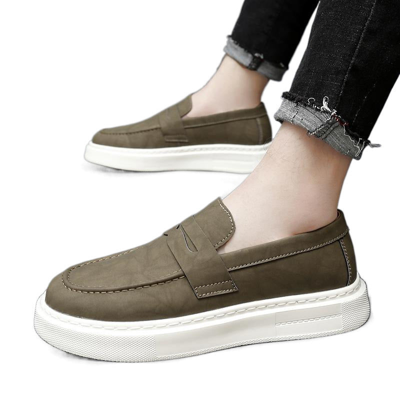 Scarpe Uomo Slip-On Loafers – Plateau Casual in Pelle Sintetica