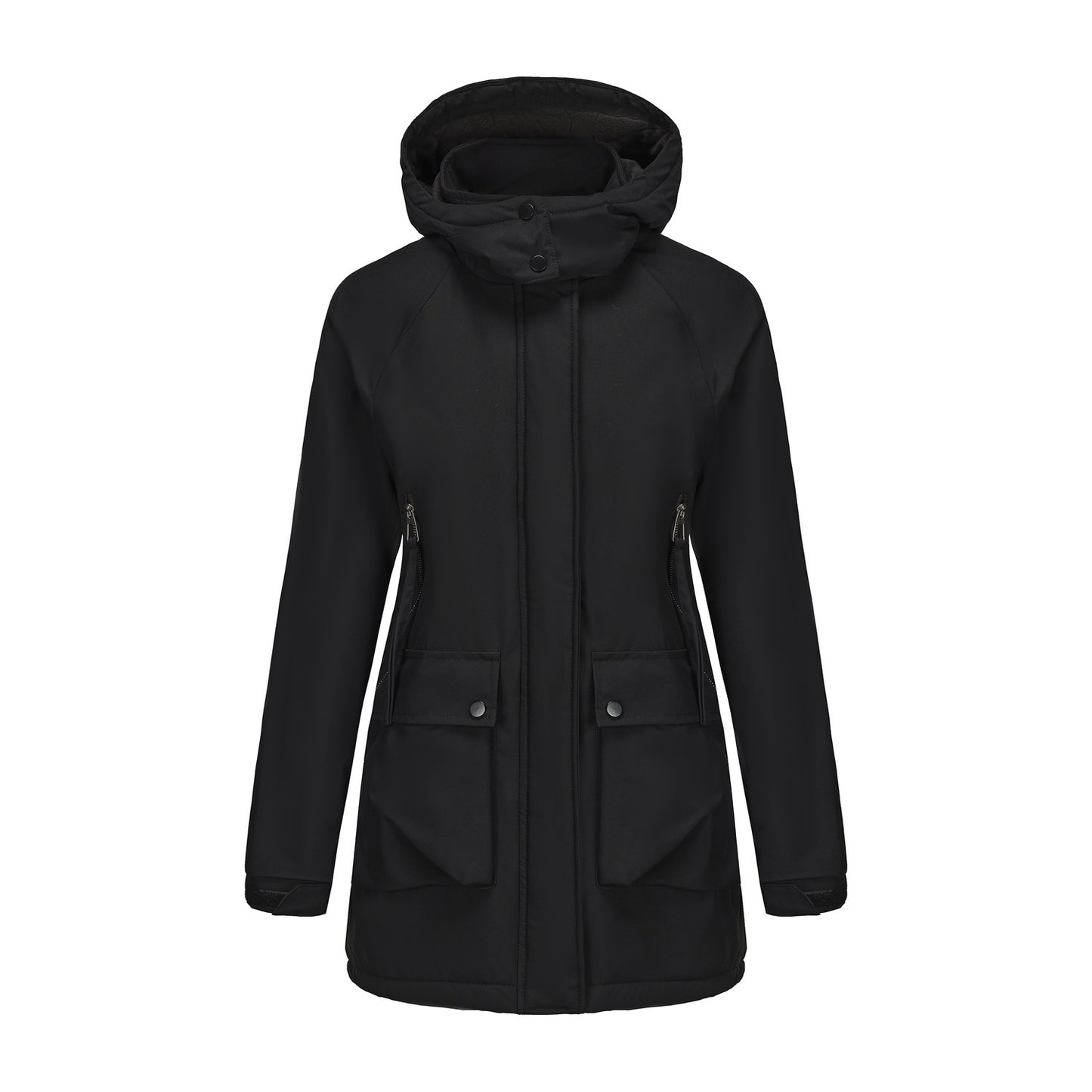 Parka Fleece Padded Coat Shell Jacket Waterproof Lady Fall Winter Coat