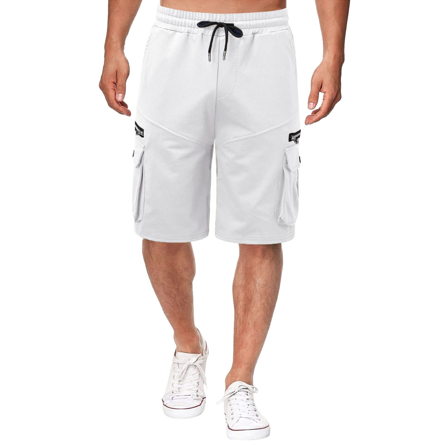 Shorts Estivi da Uomo con Doppia Tasca e Zip – Casual, Workwear e Sport Fitness