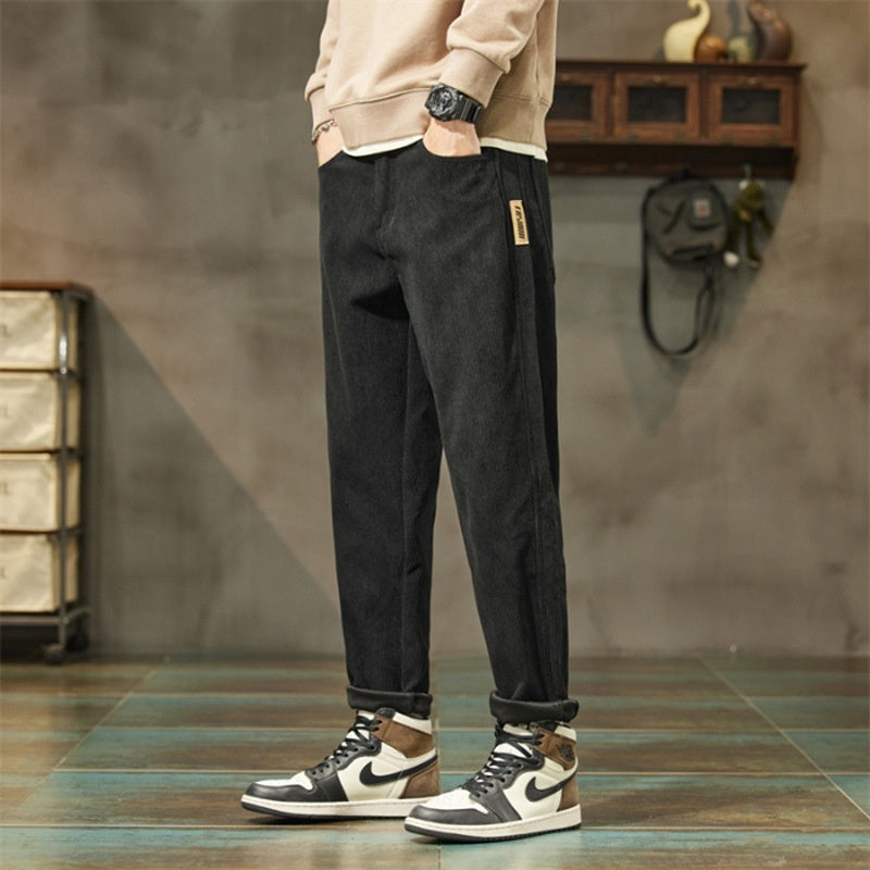 Corduroy Men's Casual Pants Trendy Brand Simple All-match