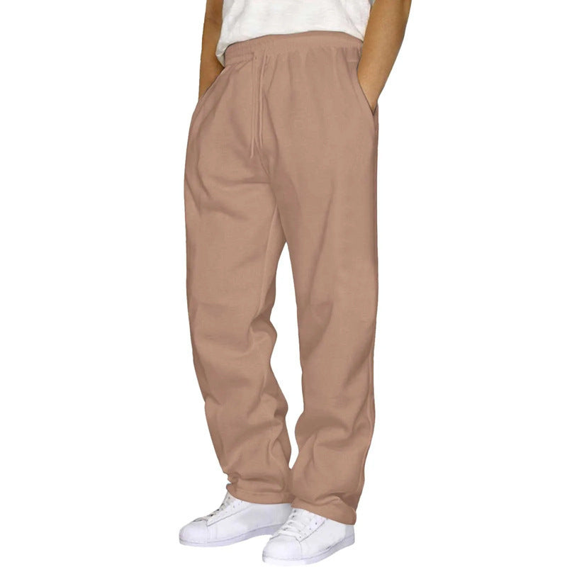 Men's And Women's Trousers Sweatpants Fleece-lined Thickened