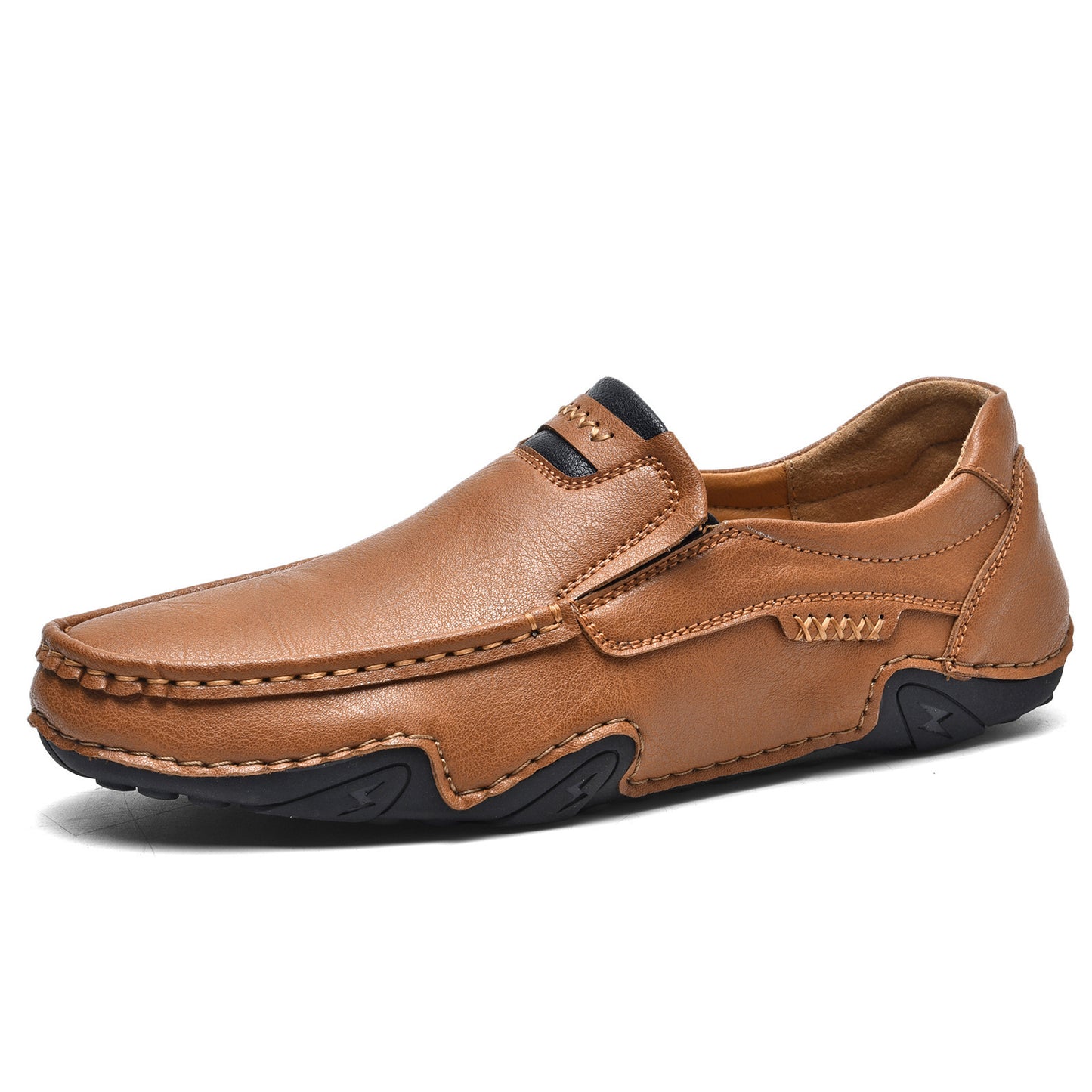 Outdoor Casual Shoes Slip-on Flat Leather Shoes