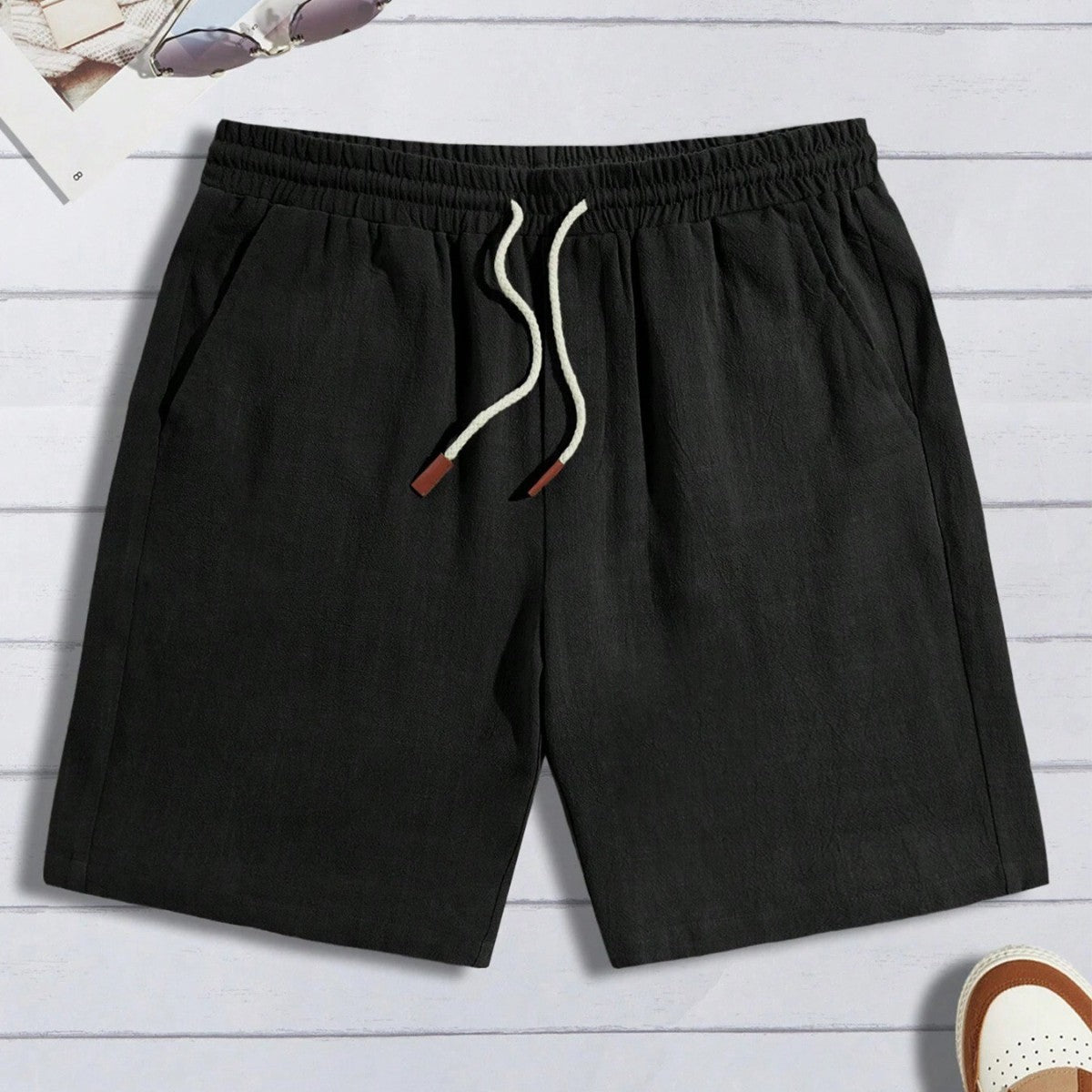 Shorts di lino sottili, pantaloncini casual