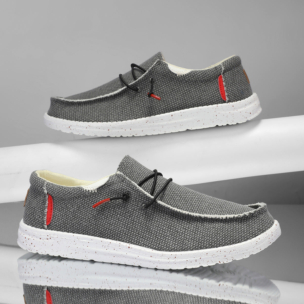 Scarpe Uomo Autunnali Senza Lacci – Canvas Traspiranti, Comfort Plus Size