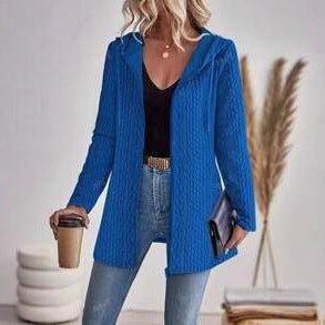 Casual Loose-fitting Women's Hoodie With Drawstrings Jacket Coat