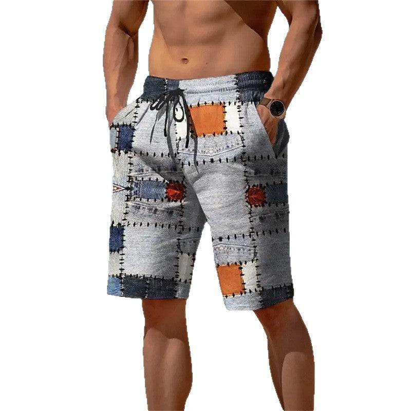 Pantaloncini Uomo a Quadri 3D – Shorts Estivi in Mesh, Leggeri e alla Moda