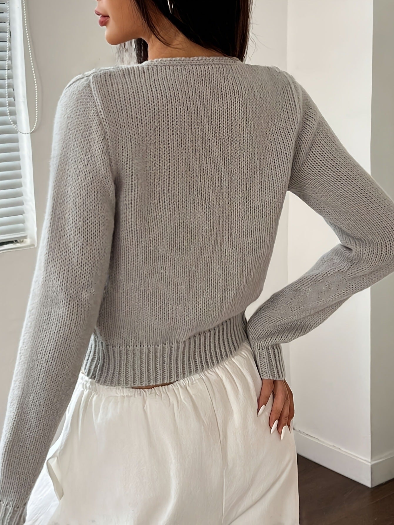 Female Retro Gentle Style Simple Knitwear