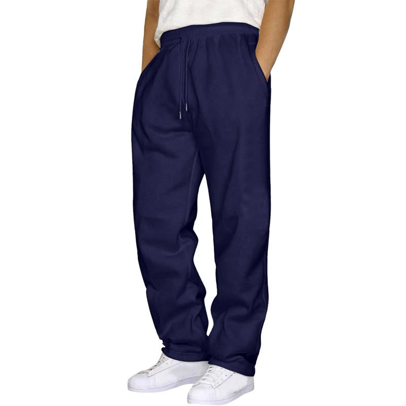 Men's And Women's Trousers Sweatpants Fleece-lined Thickened