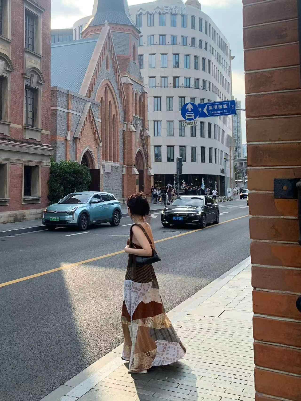 Women's Skirt Vacation Style Artistic Stitching Long Wild Skirt