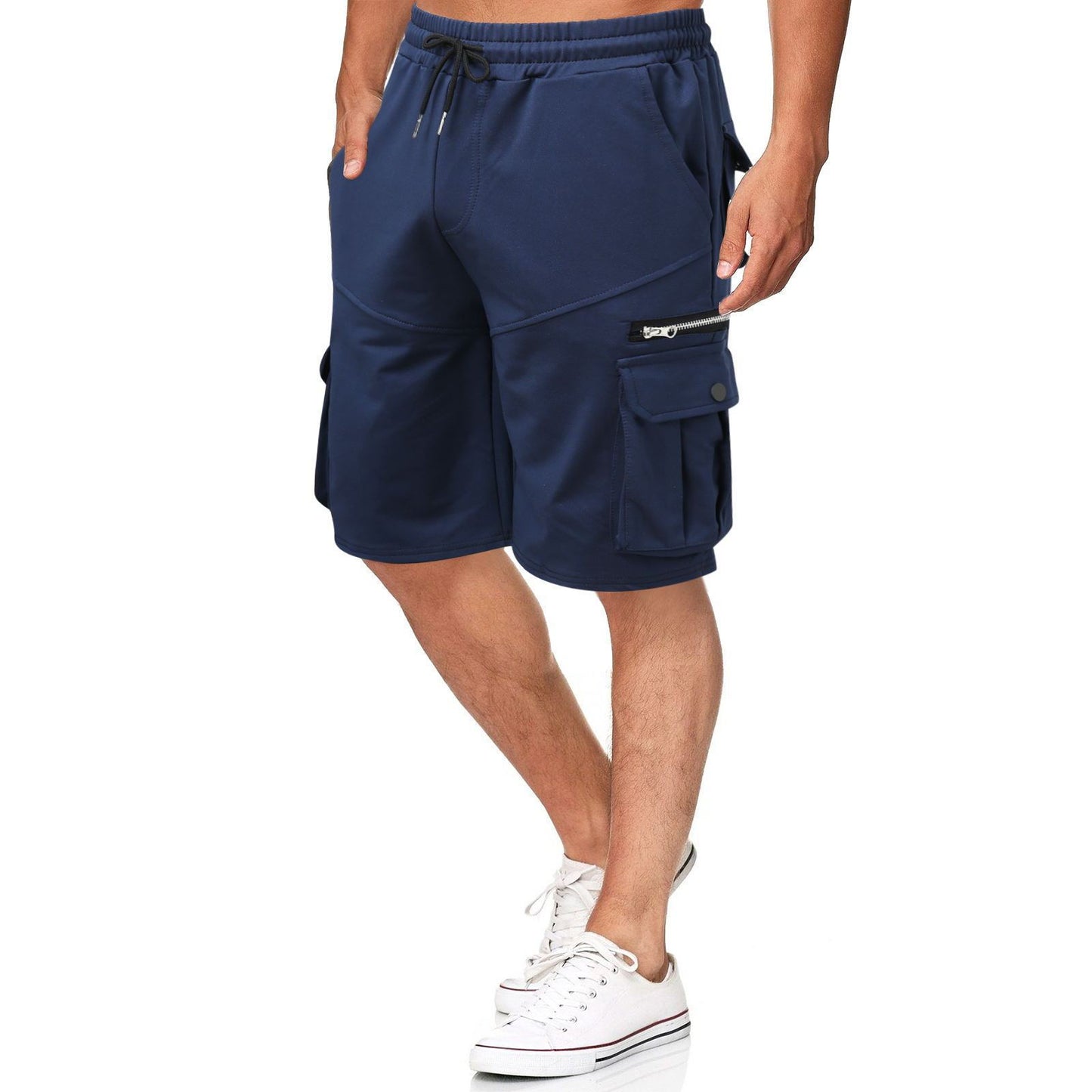 Shorts Estivi da Uomo con Doppia Tasca e Zip – Casual, Workwear e Sport Fitness
