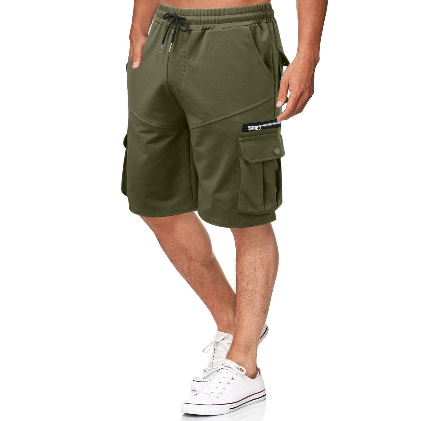 Shorts Estivi da Uomo con Doppia Tasca e Zip – Casual, Workwear e Sport Fitness