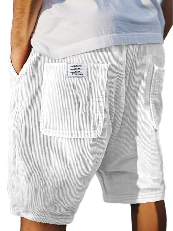 Pantaloncini Estivi con Ricami Multi-pocket
