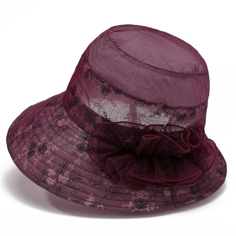 Hat Female Summer Ice Silk Sun Hat Middle-aged Mother Sun Protection