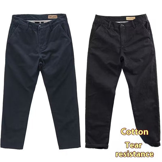 Micro Elastic High Density Casual Men's Slim Washed Trendy Pants