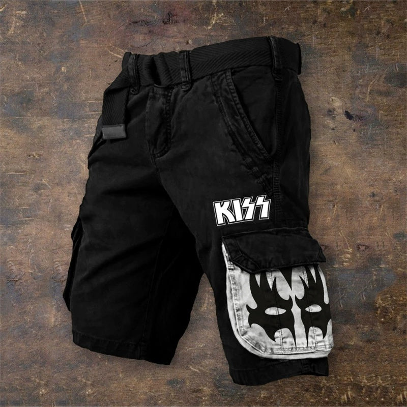 Pantaloncini Uomo con Stampa 3D Digitale – Shorts Estivi in Poliestere con Zip, Moda Streetwear