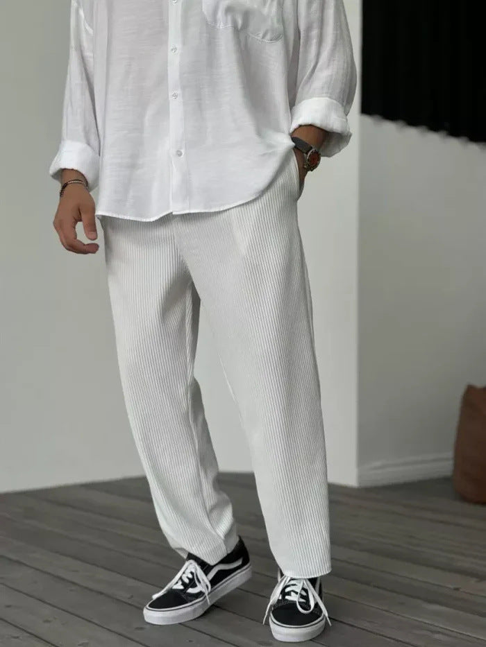 Hong Kong Style Loose Straight Sports Casual Pants
