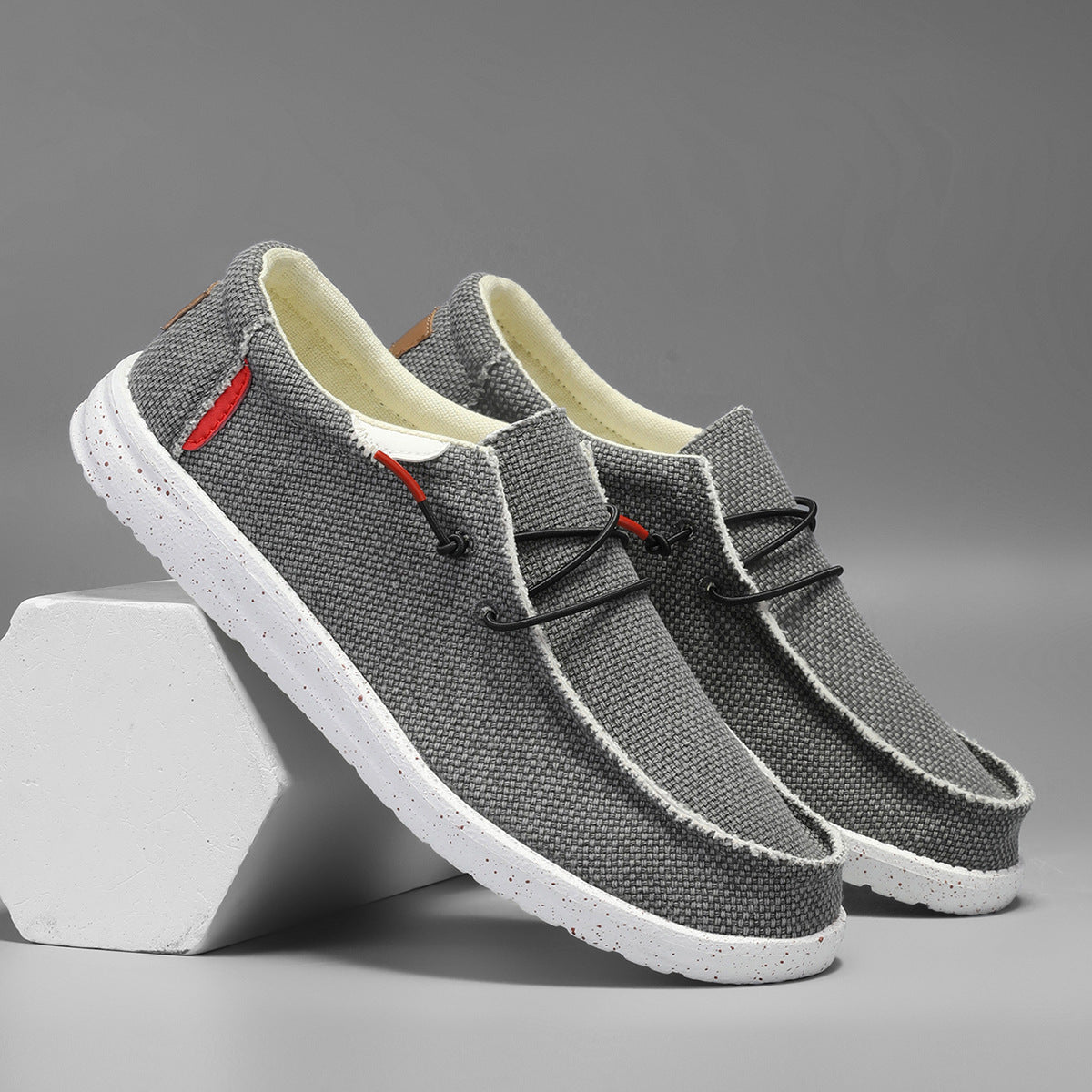 Scarpe Uomo Autunnali Senza Lacci – Canvas Traspiranti, Comfort Plus Size