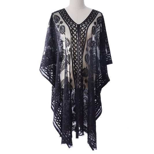 Pattern Ventilation All-match Transparent Sexy Sun Protection Shirt