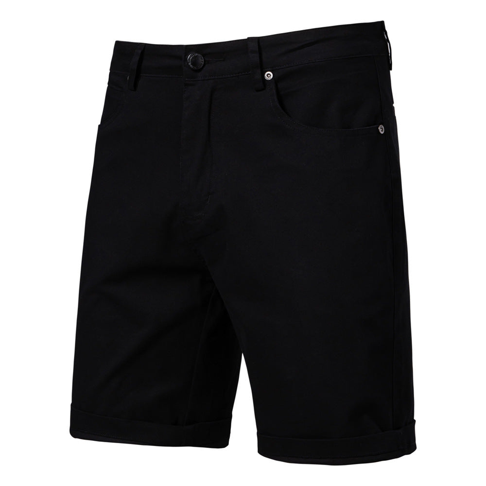Pantaloni Uomo Slim Dritti e Corti – Taglie Forti, Tinta Unita, Stile Casual