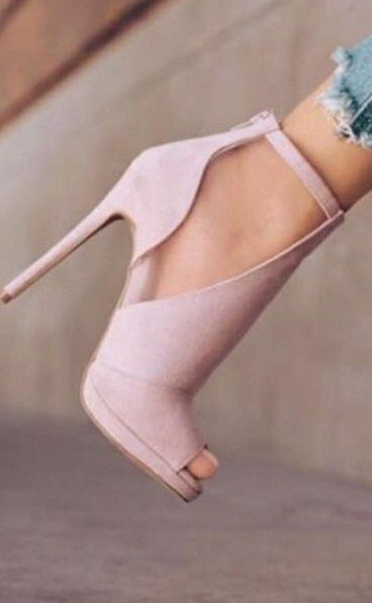 Sandali punta aperta, tacco a spillo